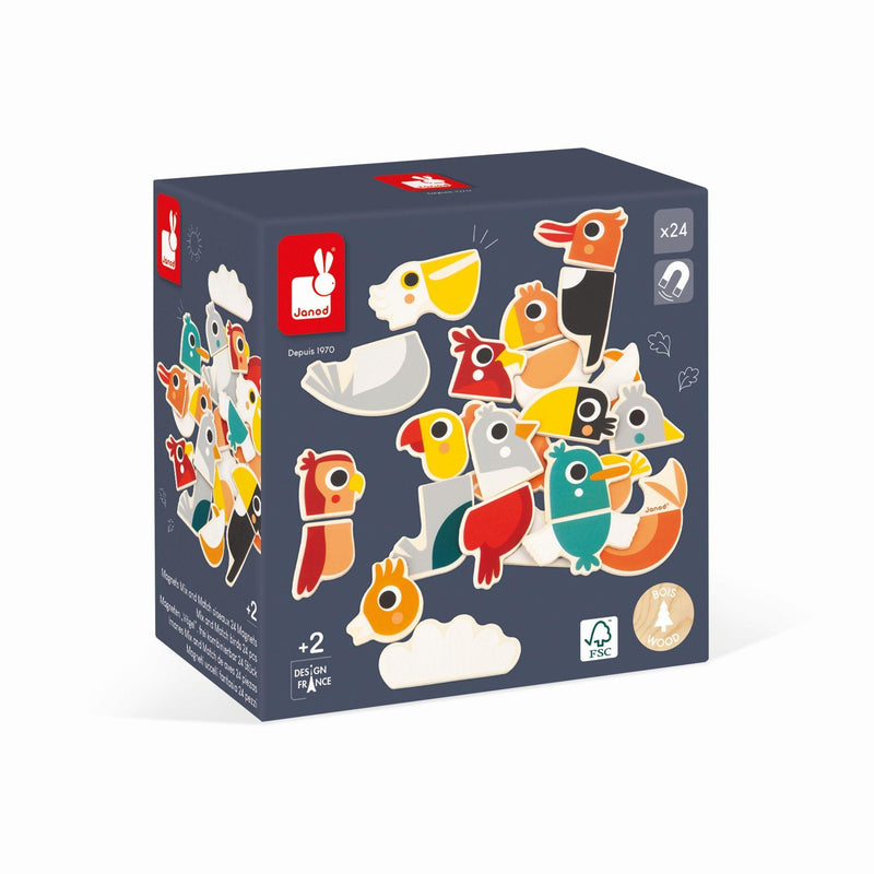 Janod - Magnets Mix And Match Birds 24 Pcs - Limolin 