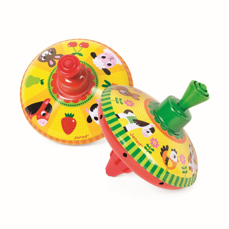 Janod - Metal Spinning Top - Farm - Limolin 