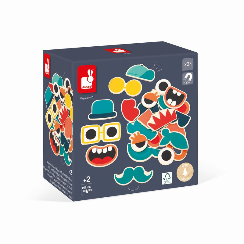Janod - Mix And Match Portrait Magnets - 24 Pcs - Limolin 