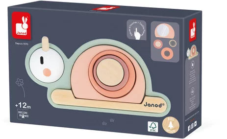 Janod - SWEET COCOON: STACKABLE SENSORY SNAIL - Limolin 
