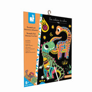 Janod - Scratch Art Dinosaur Cut Outs - 5 Cards - Limolin 