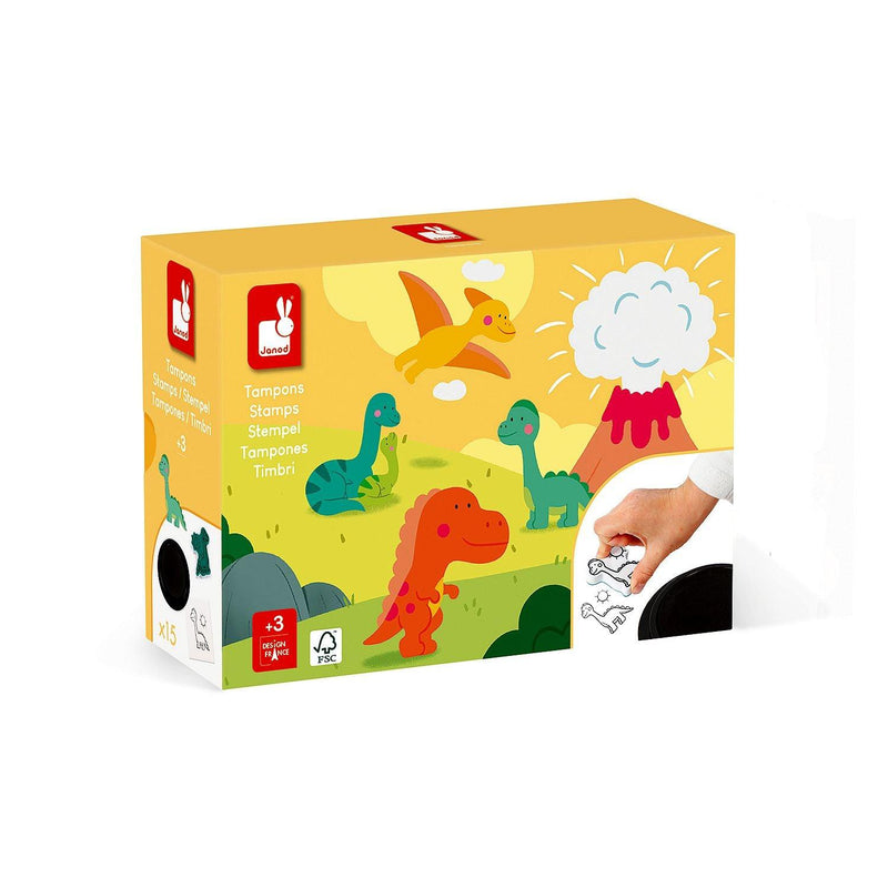Janod - Stampinoo - Dinosaurs - 15 Stamps - Limolin 