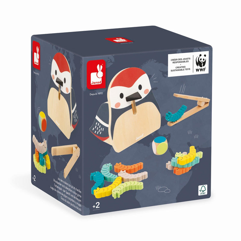 Janod - Woodpecker And Caterpillars Color Game - Limolin 