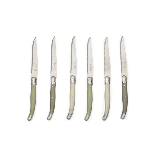 Jean Dubost - Laguiole Serrated Knife Set ABS Handle 6pc - Limolin 