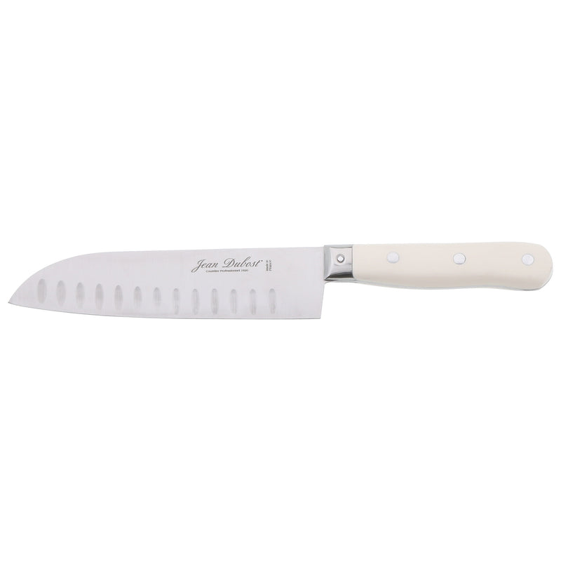 Jean Dubost - POM White Handle 1920 Santoku Knife - Limolin 