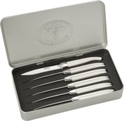 Jean Dubost - Stand-Up Smooth Knife Set ABS White 6pc - Limolin 