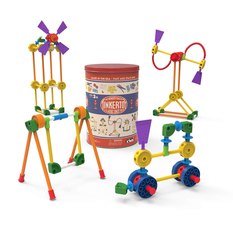 K'NEX Education - Tinkertoy - 100Pc Classic Building Tin - Limolin 