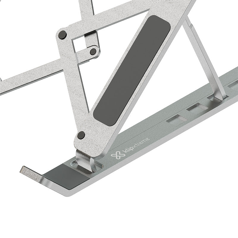 KlipXtreme – Flexit Support Ordinateur Portable Pliable en Aluminium – Argent – KAS-003