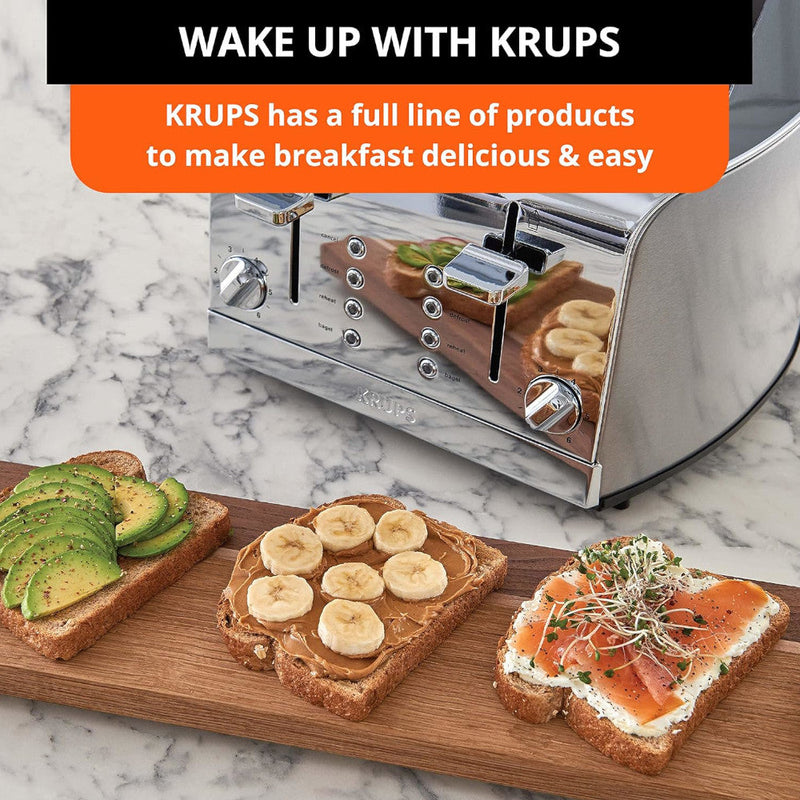 KRUPS KH734D51 4-Slice Stainless Steel Toaster