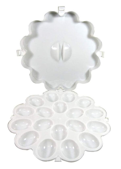KITCHEN BASICS - Devilled Egg Carrier w/Lid Hold/18 - Limolin 
