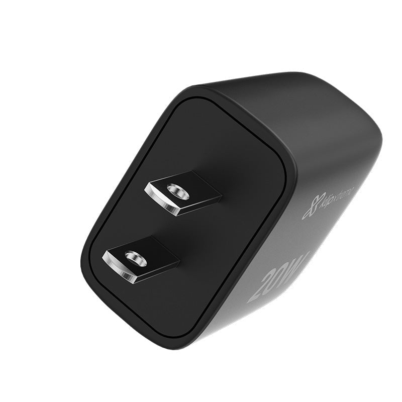 KlipXtreme – Chargeur mural USB-C GaN PowerWall 20W – Noir – KMC-050