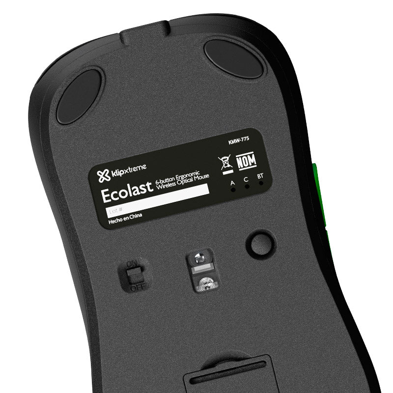 KlipXtreme – Ecolast Ergonomic 6-Button Wireless Mouse – KMW-775