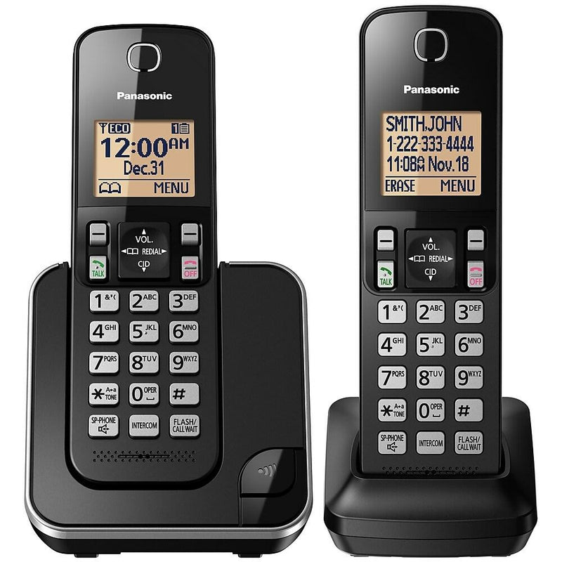 Panasonic KX-TGC382 Cordless Phone, 2 Handsets — Refurbished