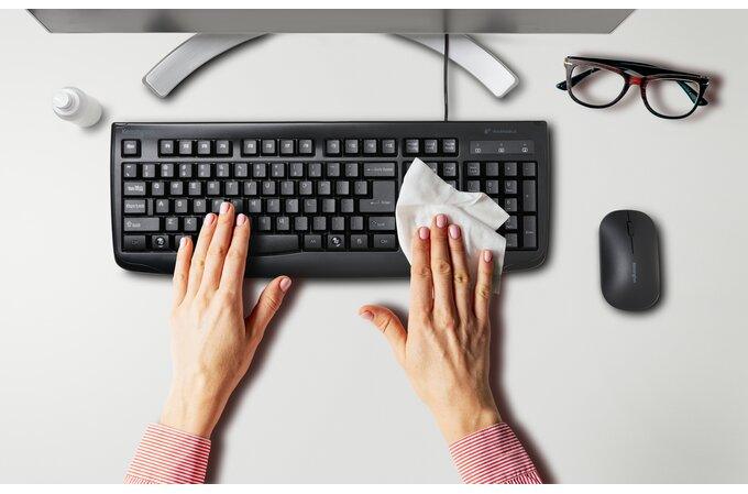 Kensington - Keyboard Washable USB Wired Pro Fit Black PC/Mac - Limolin 