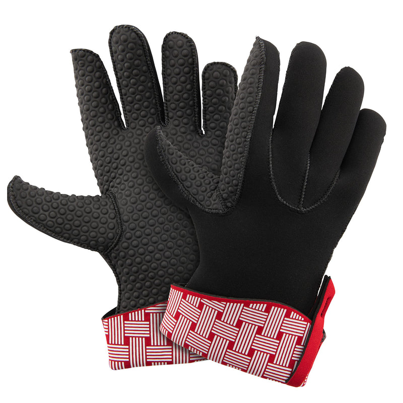 Kitchen Grips - 5-Finger Large Cherry/White Woven 28cm/11" 2pc Set - Limolin 