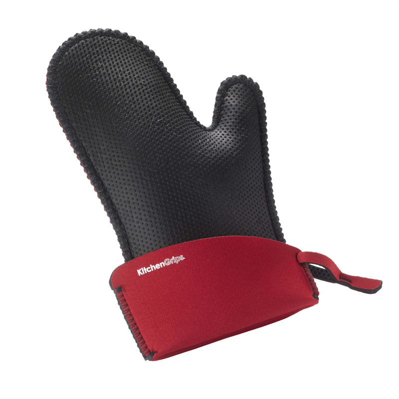 Kitchen Grips - Chefs Mitt Large 36x19cm/14x7.5" Cherry/Black FLXaPrene - Limolin 