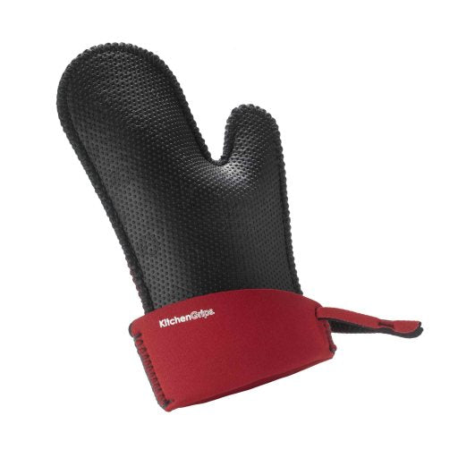 Kitchen Grips - Chefs Mitt Small 35x17cm/13.7x6.7" Cherry/Black - Limolin 