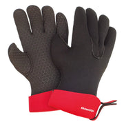 Kitchen Grips - Glove 5-Finger Small 26cm/10.25" Cherry/Blk FLXaPrene 2pc Set - Limolin 