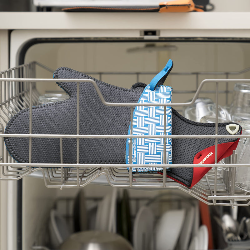 Kitchen Grips - Mitt Large Cherry/White Woven 36x19cm/14.25x7.63" - Limolin 