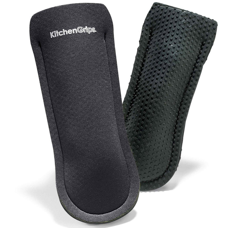 Kitchen Grips - Pan Handle Holder 15x5cm/6x2" Black/Black FLXaPrene 2pc Set - Limolin 