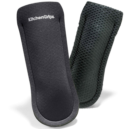 Kitchen Grips - Pan Handle Holder 15x5cm/6x2" Black/Black FLXaPrene 2pc Set - Limolin 