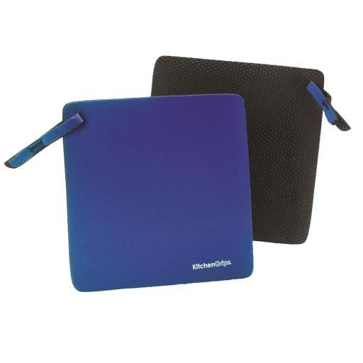 Kitchen Grips - Pot Grabber 18cm/7" Blueberry/Black FLXaPrene 2pc Set - Limolin 