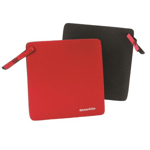 Kitchen Grips - Pot Grabbers (Set of 2) - Cherry/Black | 18 cm / 7 in