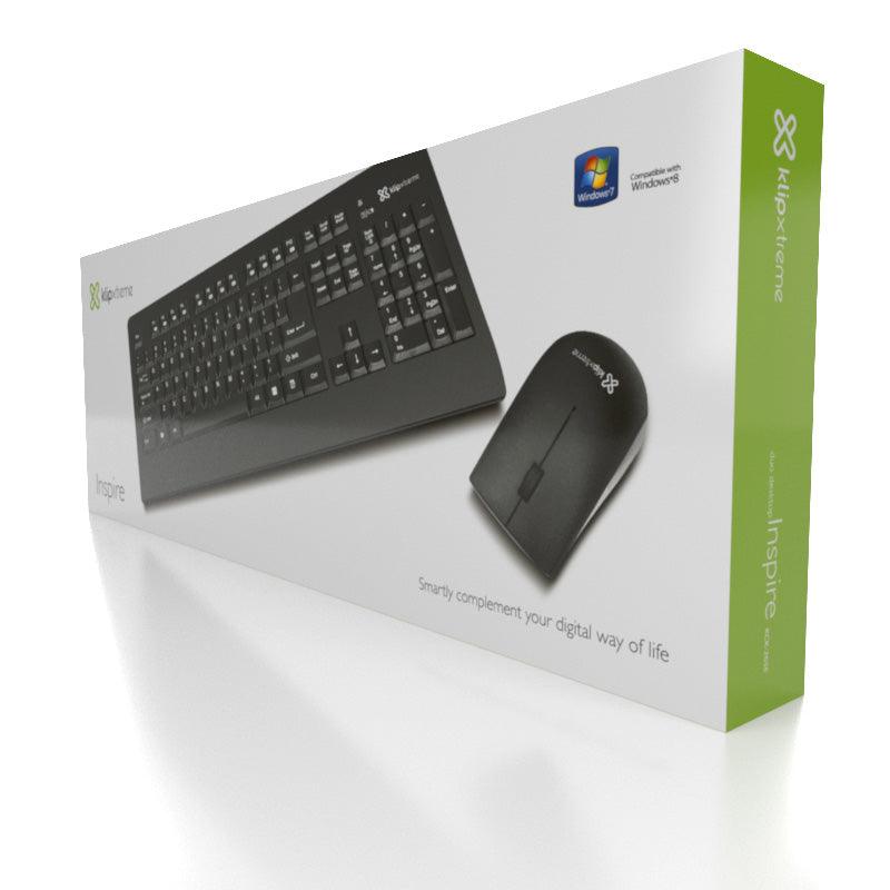 Klipxtreme - Keyboard & Mouse Combo Kit Wireless Set (KCK - 265E) - Limolin 