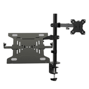 Klipxtreme - Monitor Mount & Laptop Stand/Mount - Desk Clamp - 13 - 32in Monitor - Laptop up to 156in - Black - Limolin 