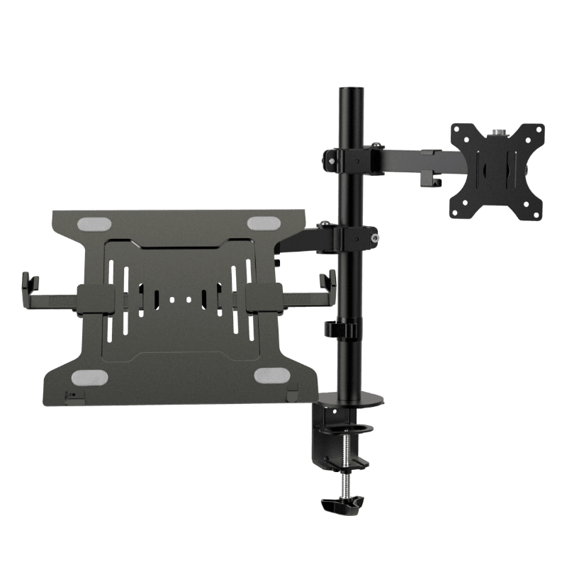 Klipxtreme - Monitor Mount & Laptop Stand/Mount - Desk Clamp - 13 - 32in Monitor - Laptop up to 156in - Black - Limolin 