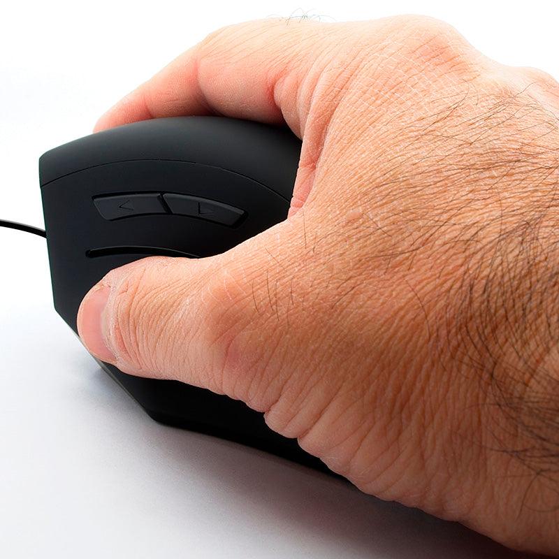 Klipxtreme - Mouse Vertical Wired Krest Ergonomic 6 Buttons 1600dpi -Black - Limolin 