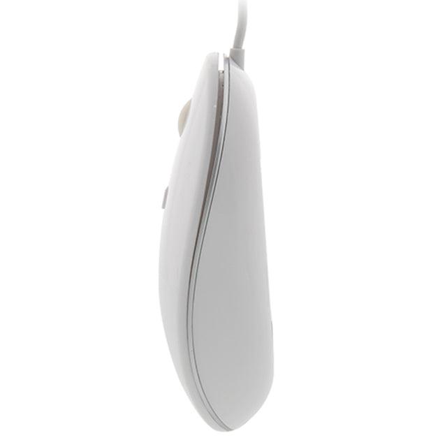 Klipxtreme - Mouse Wired 4 Button with Scroll Ambidextrous 1600dpi Ergonomic PC/Mac - White (KMO - 201WH) - Limolin 
