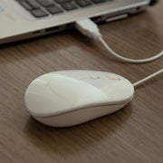 Klipxtreme - Mouse Wired 4 Button with Scroll Ambidextrous 1600dpi Ergonomic PC/Mac - White (KMO - 201WH) - Limolin 