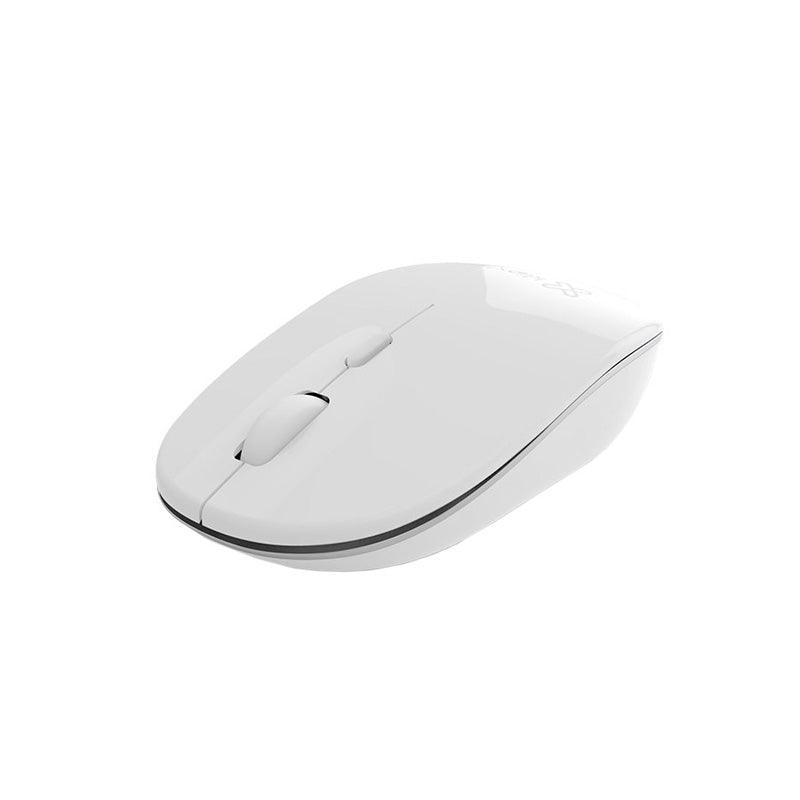Klipxtreme - Mouse Wireless Slim 24Ghz HD Optical Sensor 1600dpi 4 Buttons Ambidextrous USB Nano Dongle - White (KMW - 335WH) - Limolin 