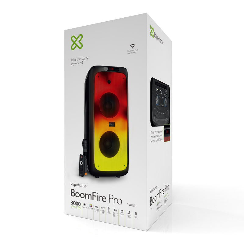 Klipxtreme - Speaker BoomFire Pro 3000W-Bluetooth Party - Limolin 