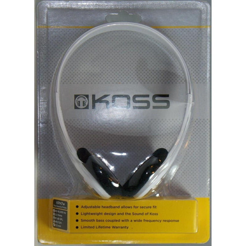 Koss - Headphone KPH7 Portable On Ear White 35mm - Limolin 