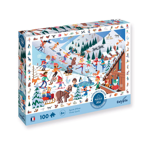 LAMARCHE - Puzzles 100 pieces XXL 610X420mm 'Search & Found' Winter Spo - Limolin 