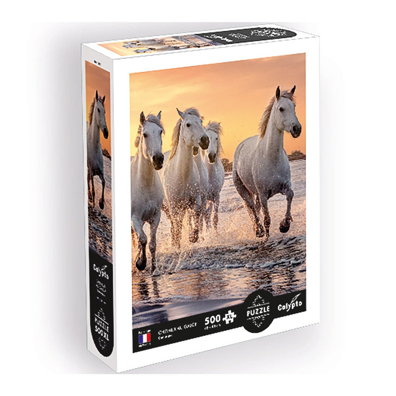 LAMARCHE - Puzzles 500 pieces XL 685X480mm Galloping horses - Limolin 