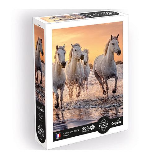 LAMARCHE - Puzzles 500 pieces XL 685X480mm Galloping horses - Limolin 