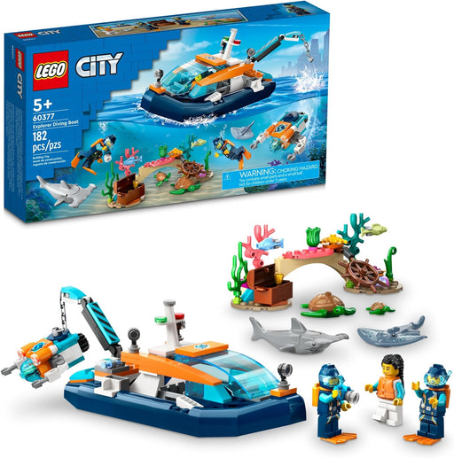 LEGO - City - Explorer Diving Boat - 182 Pcs - 60377 - Limolin 