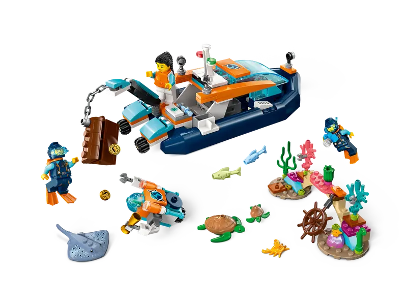 LEGO - City - Explorer Diving Boat - 182 Pcs - 60377 - Limolin 