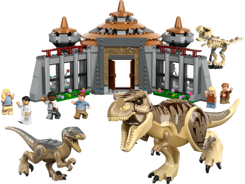 LEGO - Jurassic World - Visitor Center - T-Rex & Raptor Attack - 693 Pcs - 76961 - Limolin 