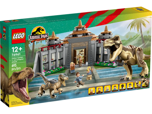 LEGO - Jurassic World - Visitor Center - T-Rex & Raptor Attack - 693 Pcs - 76961 - Limolin 