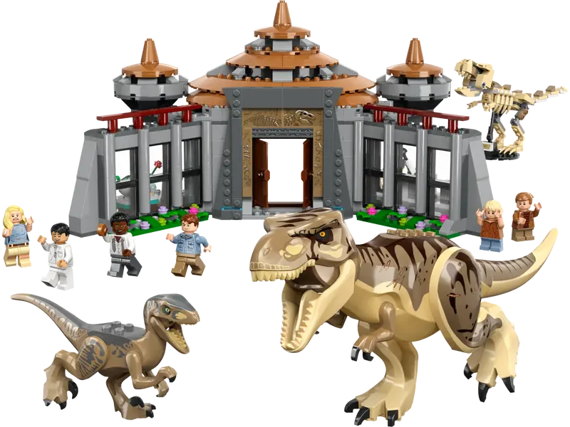 LEGO - Jurassic World - Visitor Center - T-Rex & Raptor Attack - 693 Pcs - 76961 - Limolin 