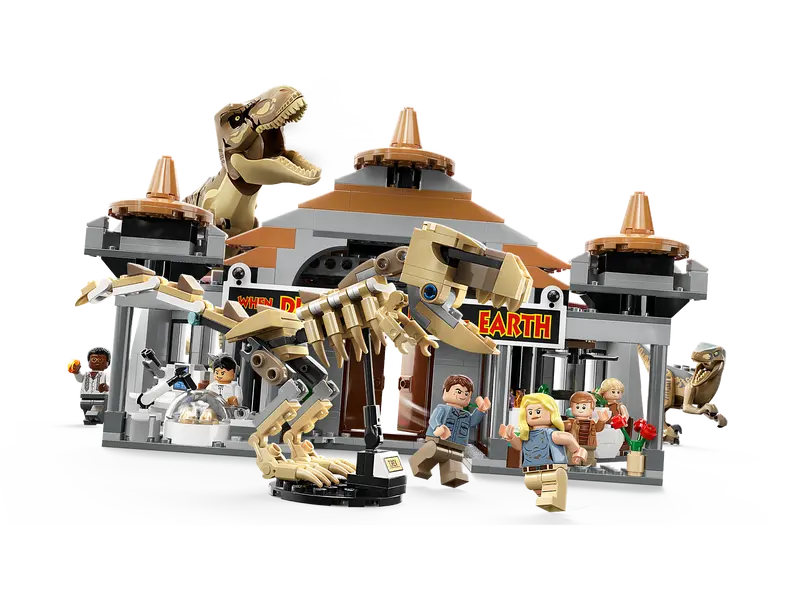 LEGO - Jurassic World - Visitor Center - T-Rex & Raptor Attack - 693 Pcs - 76961 - Limolin 