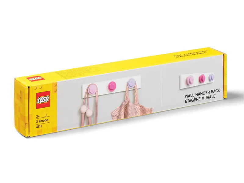 LEGO - Wall Hanger Rack 3-Piece Light & Bright Purple/Lillac - Limolin 