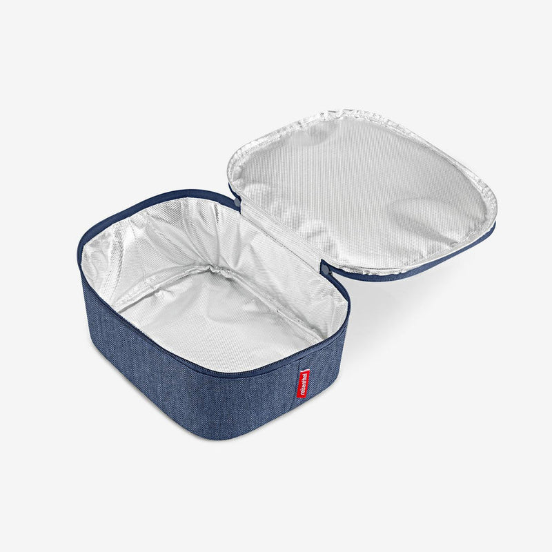 REISENTHEL - COOLERBAG Medium Pocket Herringbone-Dark-Blue