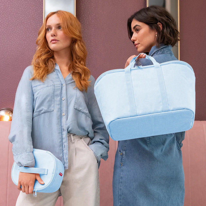 REISENTHEL - COOLERBAG Medium Pocket Herringbone-Dark-Blue