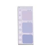NOTE PAD - HORAIRE MAUVE (4''X10'')