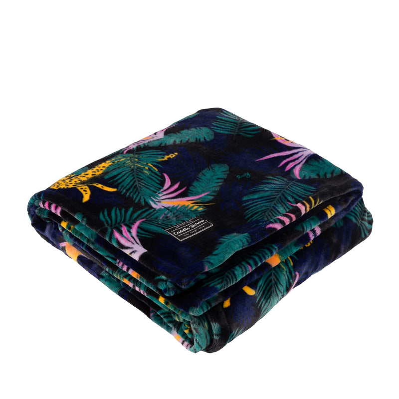Lug Cuddle Throw Blanket in Luxe Leopard